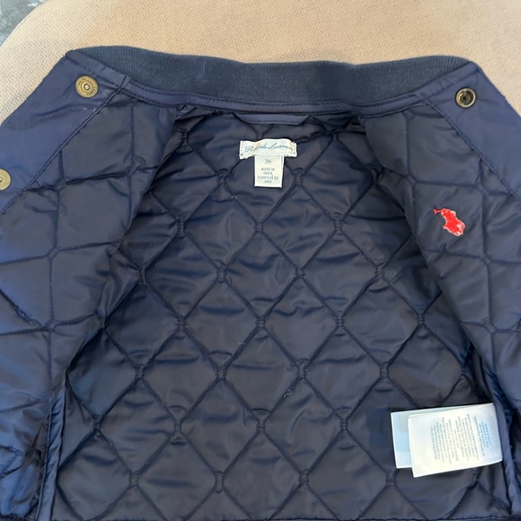 Ralph Lauren Quilted Jacket. Size 3M Navy Blue - Picture 4 of 5